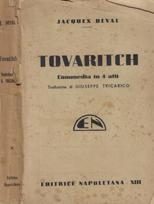 Tovaritch - Jacques Deval - copertina