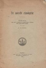 Tre noterelle etimologiche