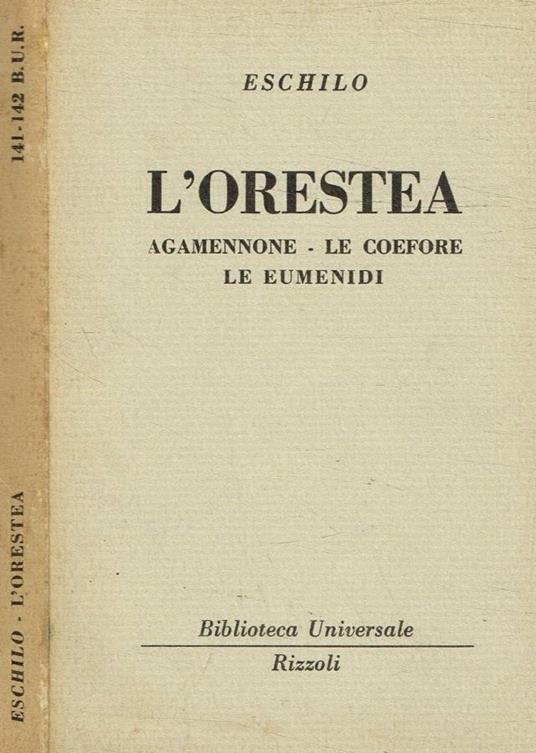 L' Orestea - Eschilo - copertina