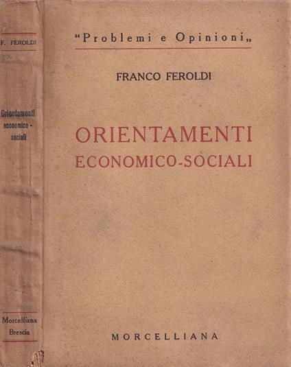 Orientamenti economico-sociali - Franco Feroldi - copertina