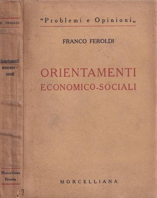 Orientamenti economico-sociali - Franco Feroldi - copertina