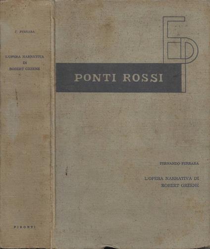 L' opera narrativa di Robert Greene - Fernando Ferrara - copertina