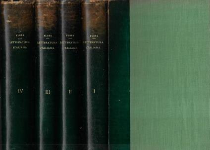 Storia della letteratura italiana Vol. I - II - III - IV - Francesco Flora - copertina