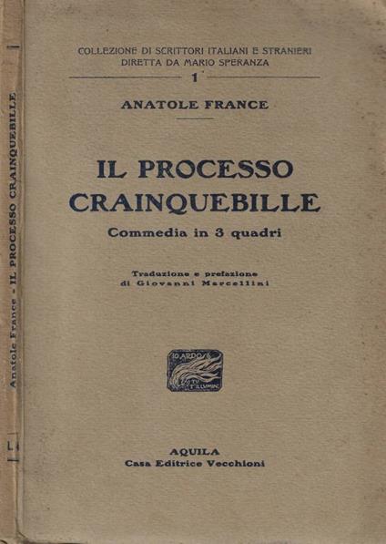 Il processo Crainquebille - Anatole France - copertina