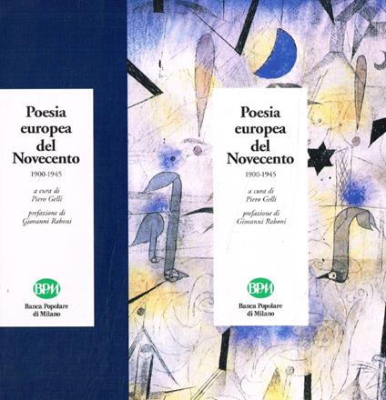 Poesia europea del Novecento. 1900-1945 - Piero Gelli - copertina