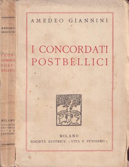 I concordati postbellici - Amedeo Giannini - copertina