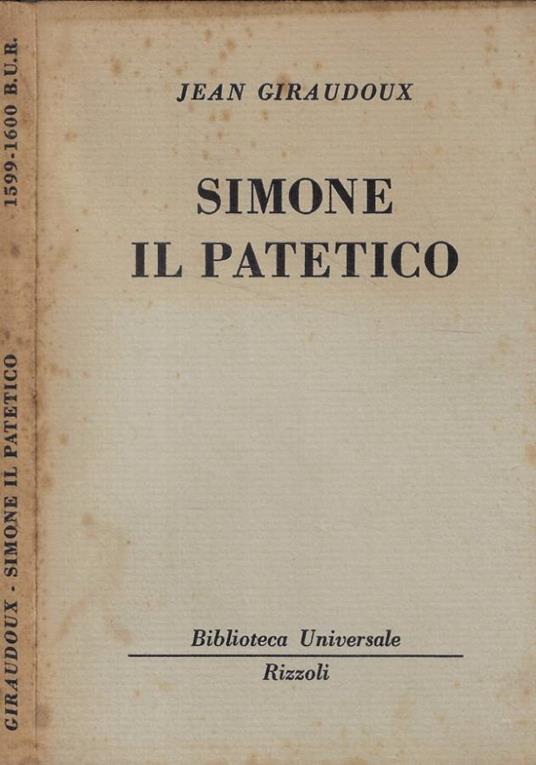 Simone il patetico - Jean Giraudoux - copertina