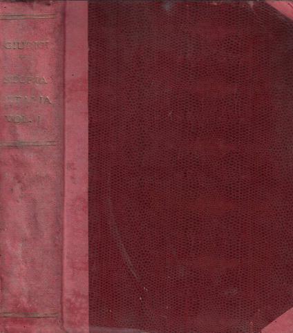 Storia d'Italia dalla fondazione di Roma ai giorni nostri vol. I: Roma e l'impero romano - Paolo Giudici - copertina