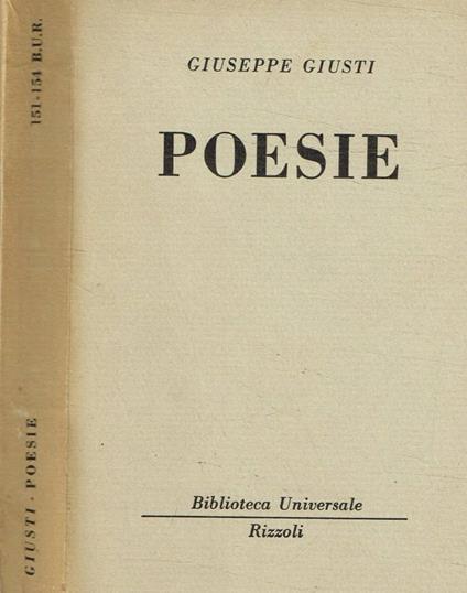 Poesie - Giuseppe Giusti - copertina