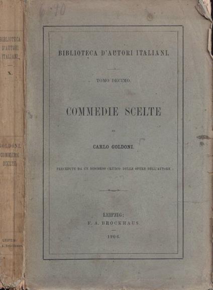 Commedie scelte - Carlo Goldoni - copertina