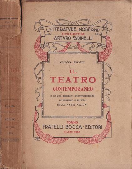 Il teatro contemporaneo - Gino Gori - copertina