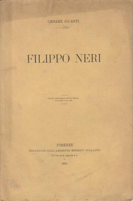 Filippo Neri - Cesare Guasti - copertina