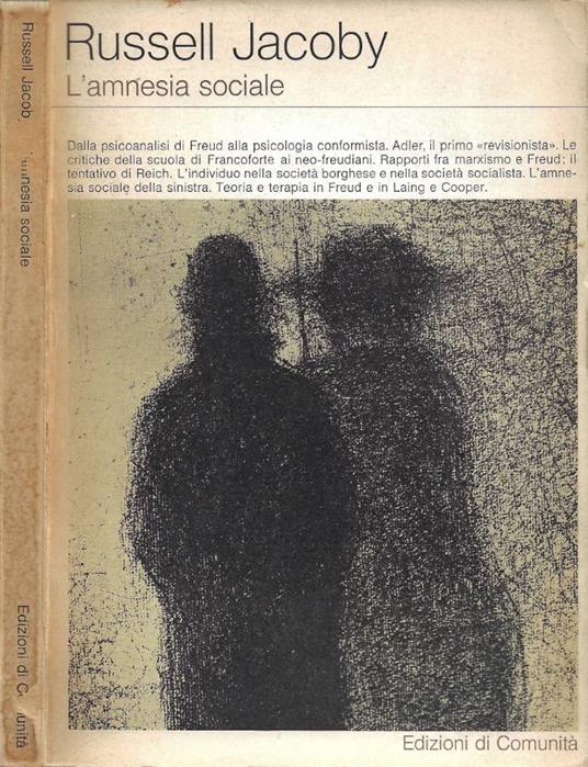 L' amnesia sociale - Russell Jacoby - copertina