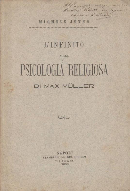 L' infinto nella psicologia religiosa di Max Muller - Michele Jetti - copertina