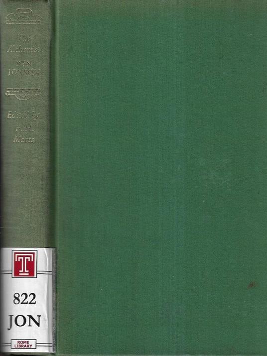 The Alchemist - Ben Jonson - copertina