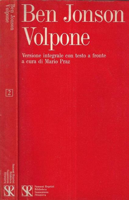 Volpone - Ben Jonson - copertina
