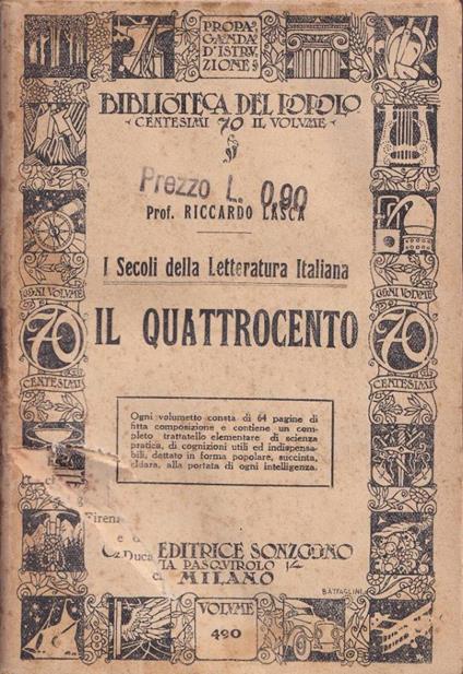 Il quattrocento - Riccardo Lasca - copertina
