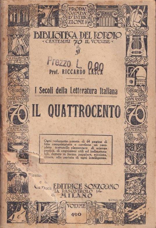 Il quattrocento - Riccardo Lasca - copertina