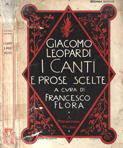 I canti e le prose scelte - Giacomo Leopardi - copertina