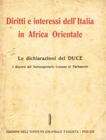 Diritti e interessi dell'Italia in Africa Orientale