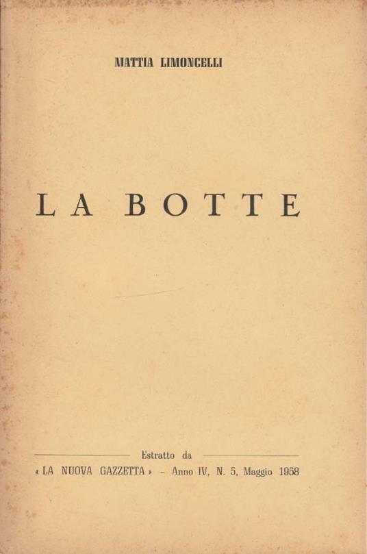 La botte - Mattia Limoncelli - copertina
