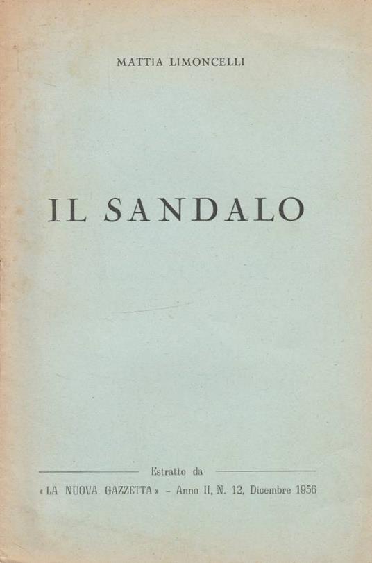 Il sandalo - Mattia Limoncelli - copertina