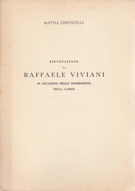 Rievocazione di Raffaele Viviani - Mattia Limoncelli - copertina