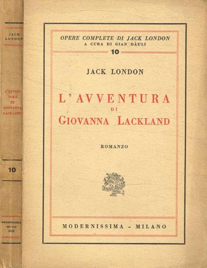 L' avventura di Giovanna Lackland - Jack London - copertina