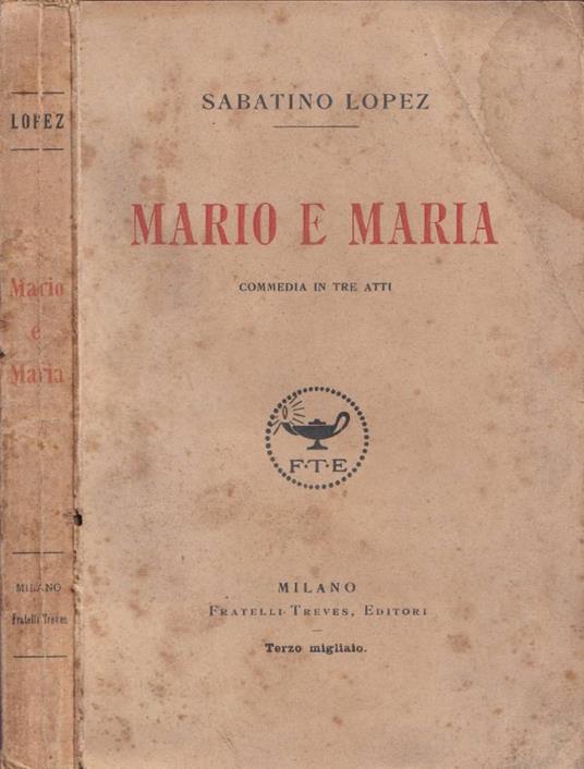 Mario e Maria - Sabatino Lopez - copertina