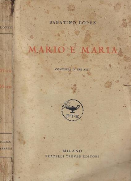 Mario e Maria - Sabatino Lopez - copertina