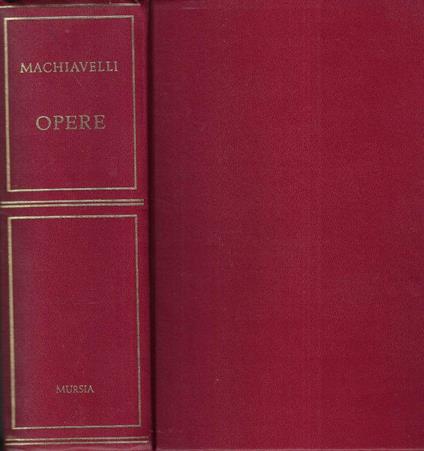 Opere - Niccolò Machiavelli - copertina