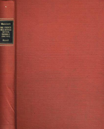 Dal fronte dell'Africa Settentrionale 1942-1943 - Giuseppe Mancinelli - copertina