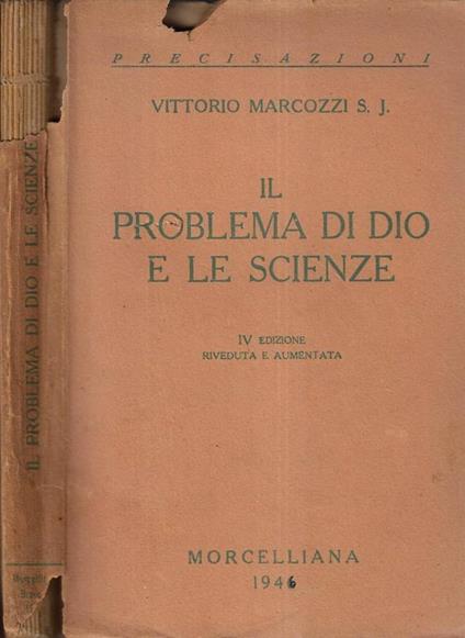 Il problema di Dio e le scienze - Vittorio Marcozzi - copertina