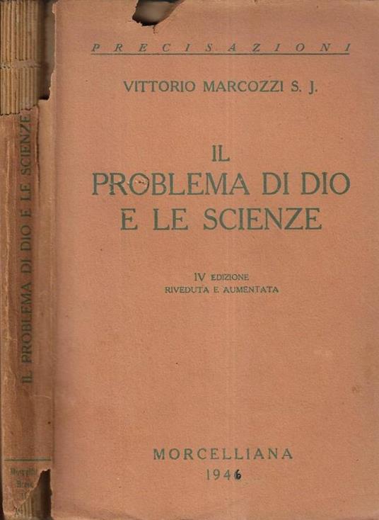Il problema di Dio e le scienze - Vittorio Marcozzi - copertina