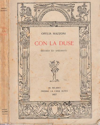 Con la Duse - Ofelia Mazzoni - copertina