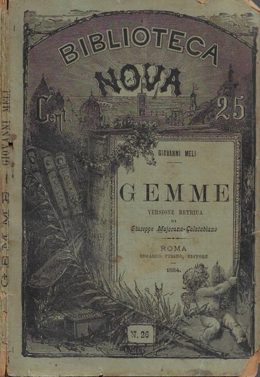 Gemme - Giovanni Meli - copertina