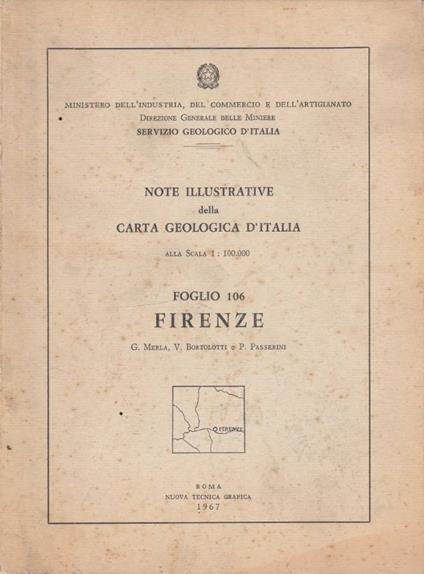 Firenze foglio 106 - G. Merla - copertina