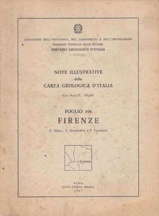Firenze foglio 106 - G. Merla - copertina