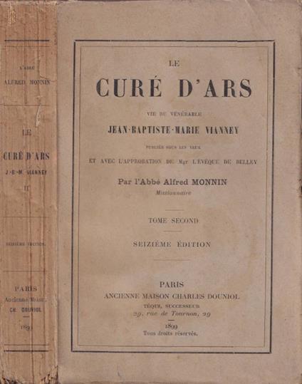 Le curé d'ars, tomo II - Alfred Monnin - copertina