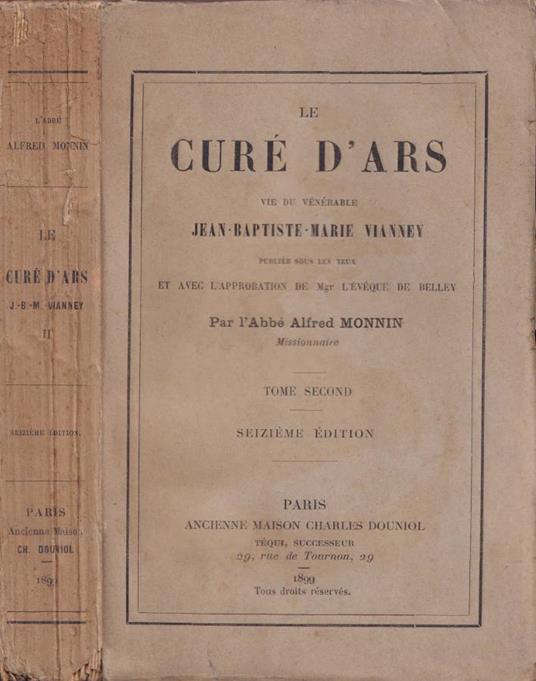 Le curé d'ars, tomo II - Alfred Monnin - copertina