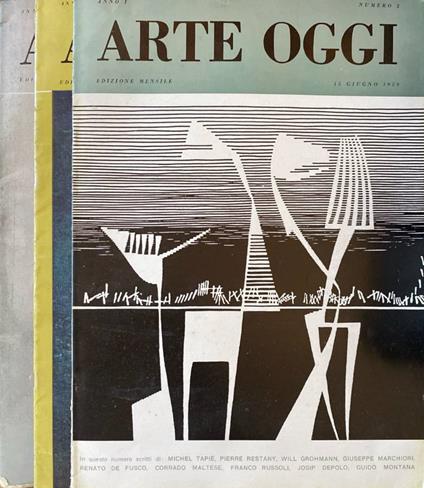 Arte oggi n 2,3,4 anno I, 1959 - Guido Montana - copertina
