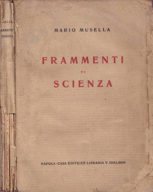 Frammenti di scienza - Mario Musella - copertina