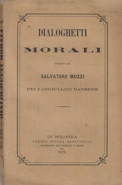 Dialoghetti Morali - Salvatore Muzzi - copertina
