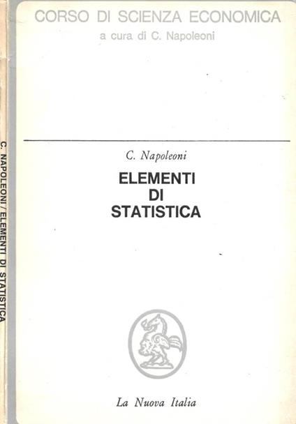 Elementi di Statistica - Claudio Napoleoni - copertina