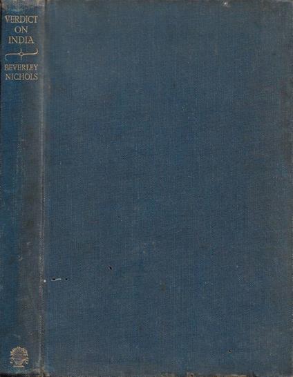 Verdict on India - Beverley Nichols - copertina