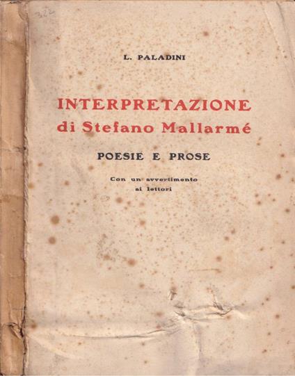 Interpretazione di Stefano Mallarmé - L. Paladini - copertina