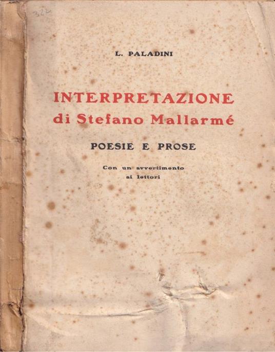 Interpretazione di Stefano Mallarmé - L. Paladini - copertina