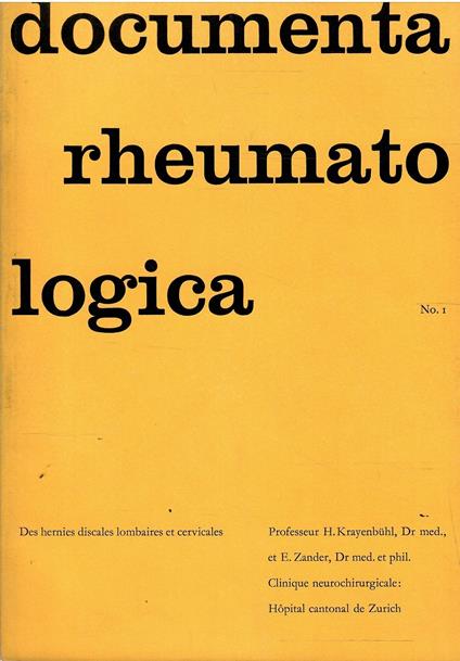 Documenta Rheumatologica Geigy N. 1 - copertina