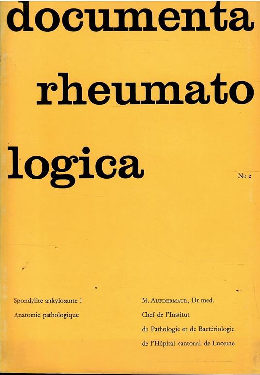 Documenta Rheumatologica N. 2 - copertina