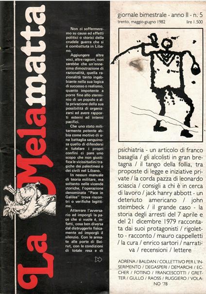 La Melamatta Anno Ii N. 5 - copertina